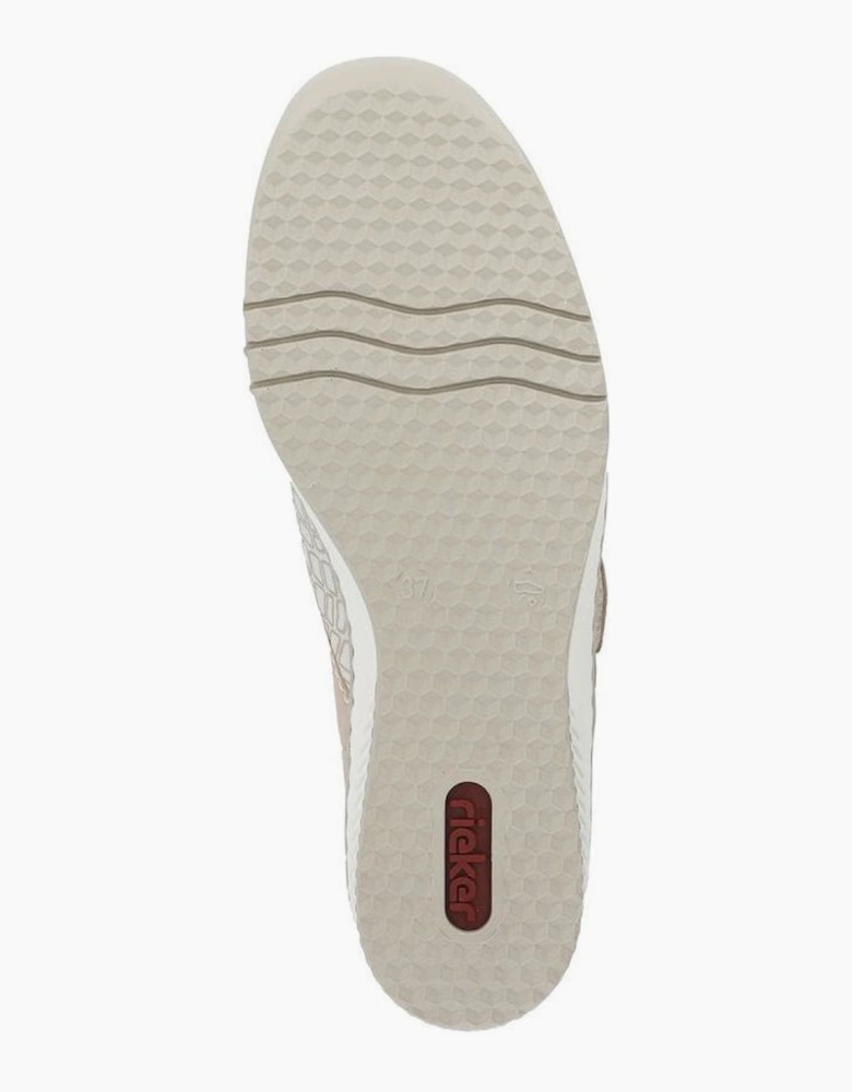 Rieker ladies Velcro shoe 487C0-60 in beige