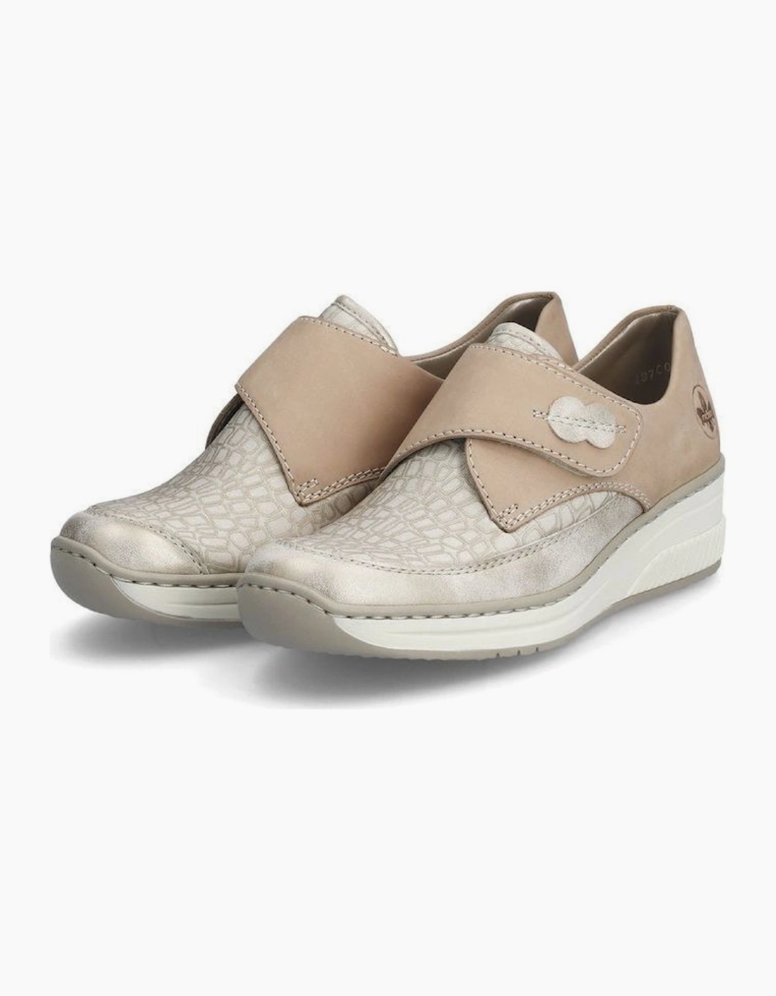 Rieker ladies Velcro shoe 487C0-60 in beige
