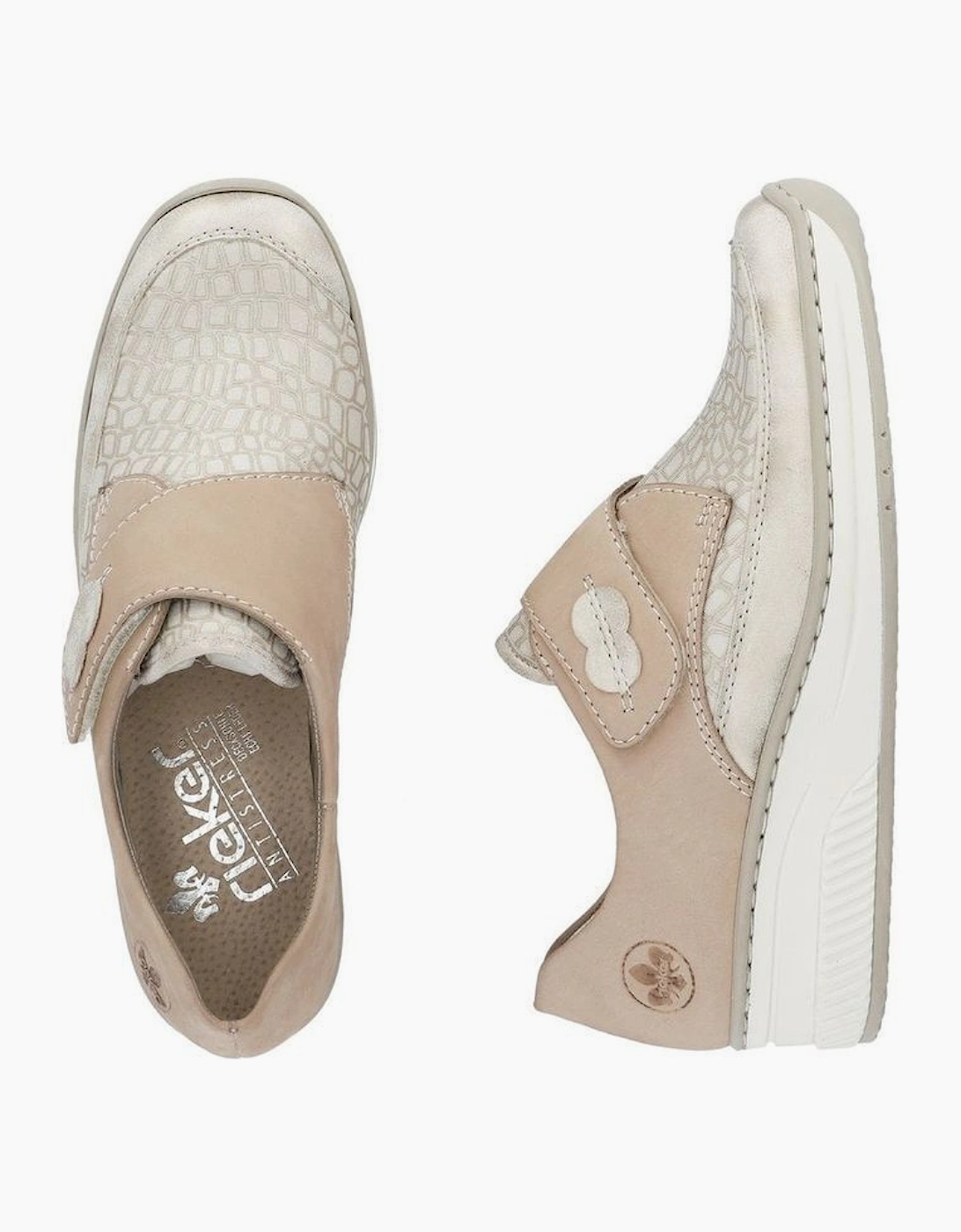 Rieker ladies Velcro shoe 487C0-60 in beige