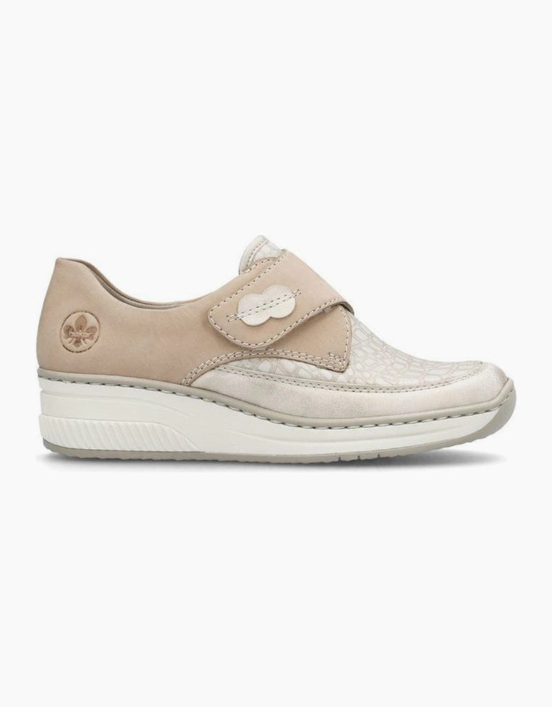 Rieker ladies Velcro shoe 487C0-60 in beige