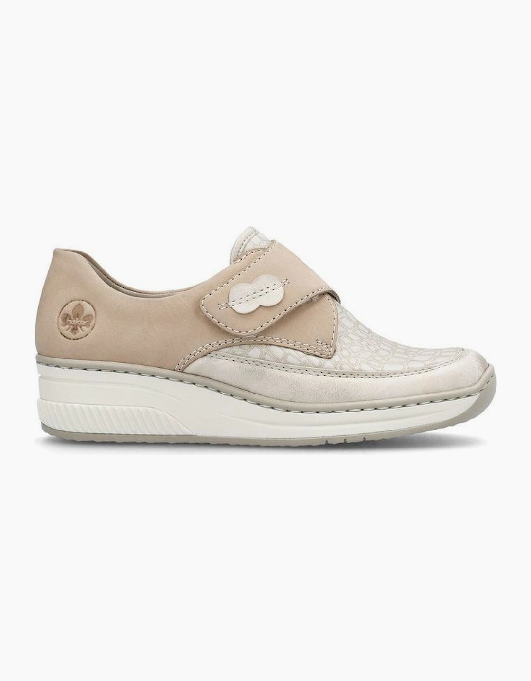 Rieker ladies Velcro shoe 487C0-60 in beige