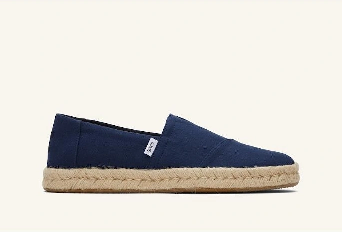 TOMS Alpargata Rope 2.0 in Navy recycled cotton
