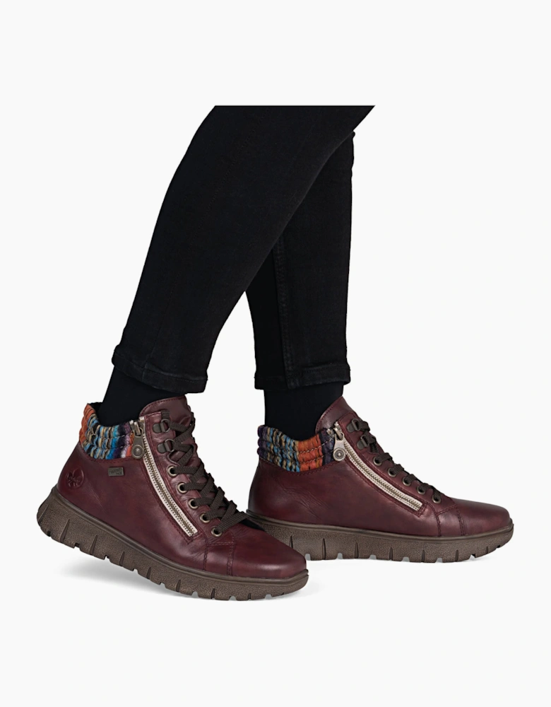 Rieker Ladies Boots N1305-35 vino multi waterproof