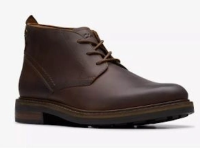 Clarks Newford Mid beeswax leather
