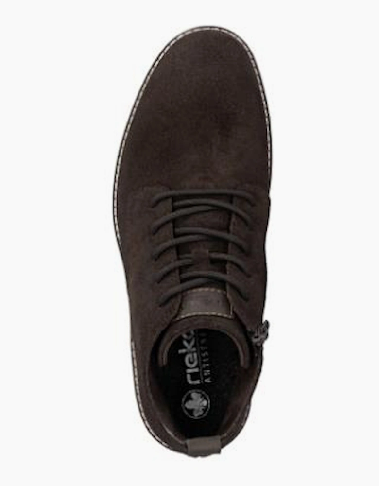 Rieker Mens Boot 33106-25 in brown suede