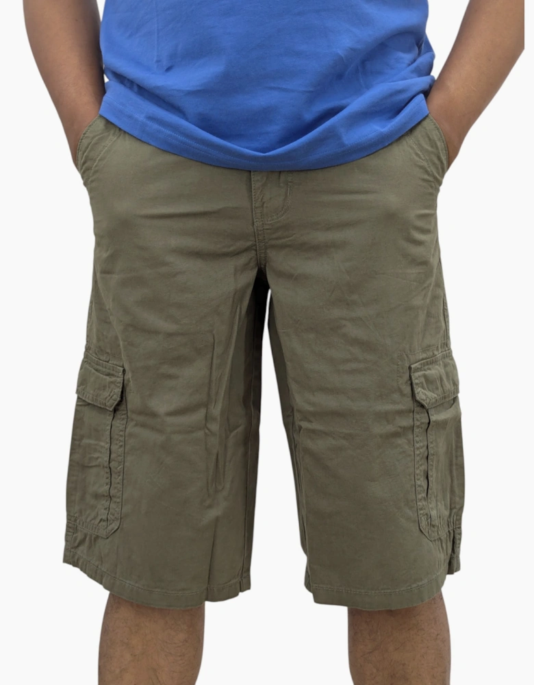 Mens Cargo Shorts Combat Multi Pocket Relaxed Fit Top