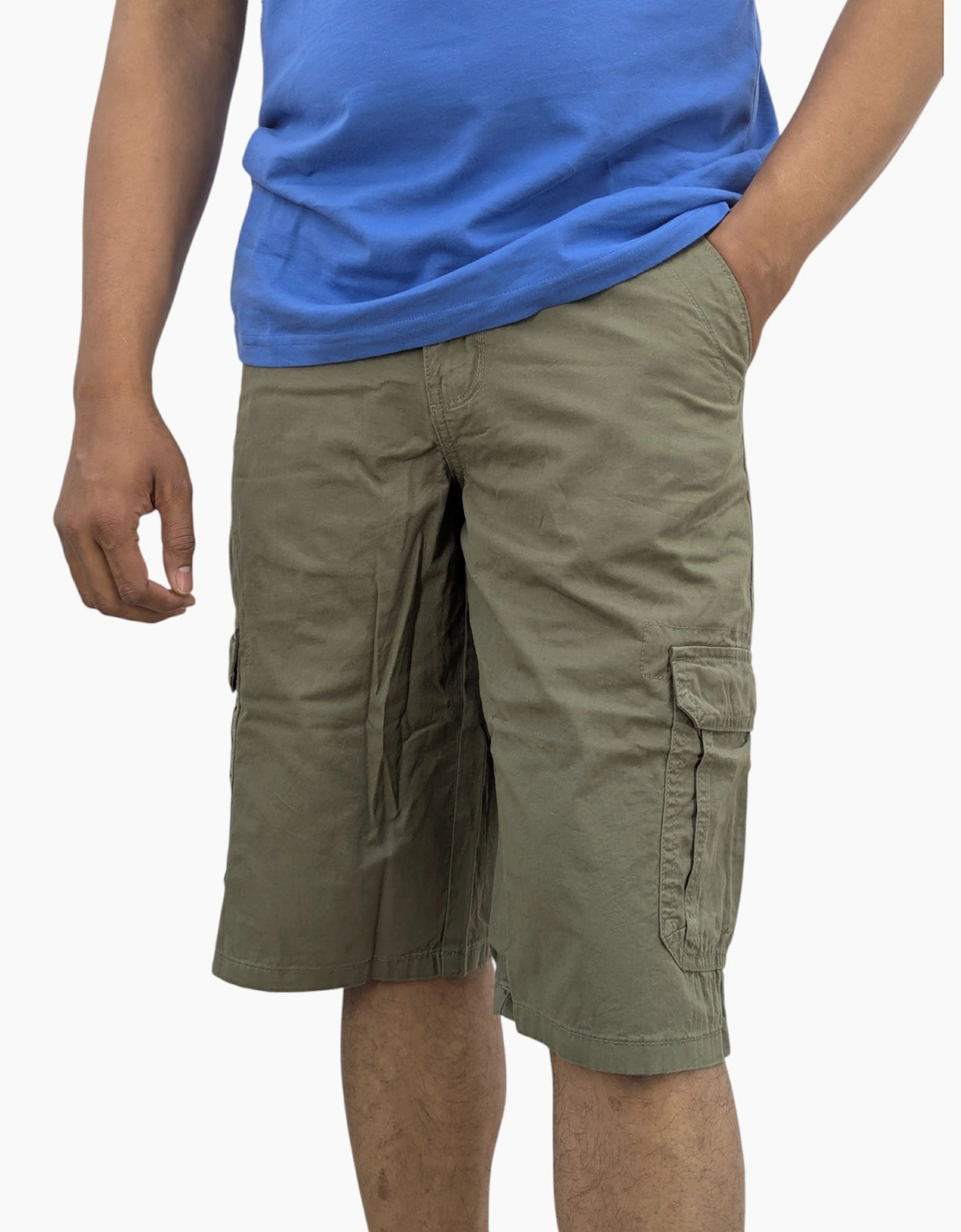Mens Cargo Shorts Combat Multi Pocket Relaxed Fit Top
