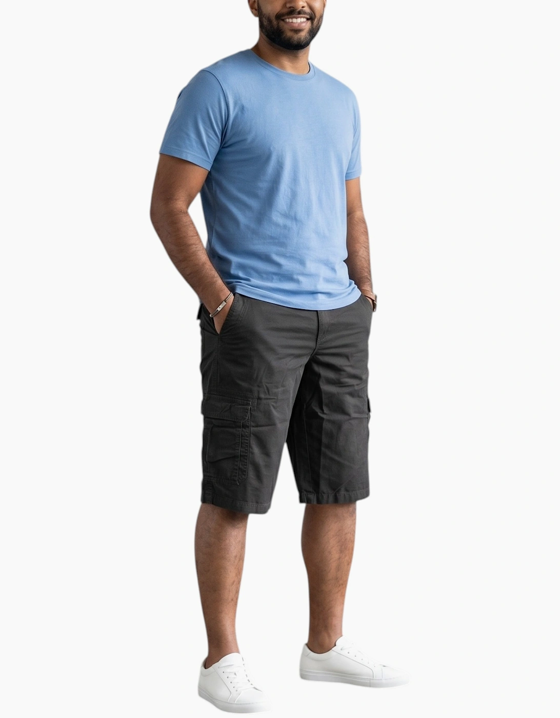 Mens Cargo Shorts Combat Multi Pocket Relaxed Fit Top