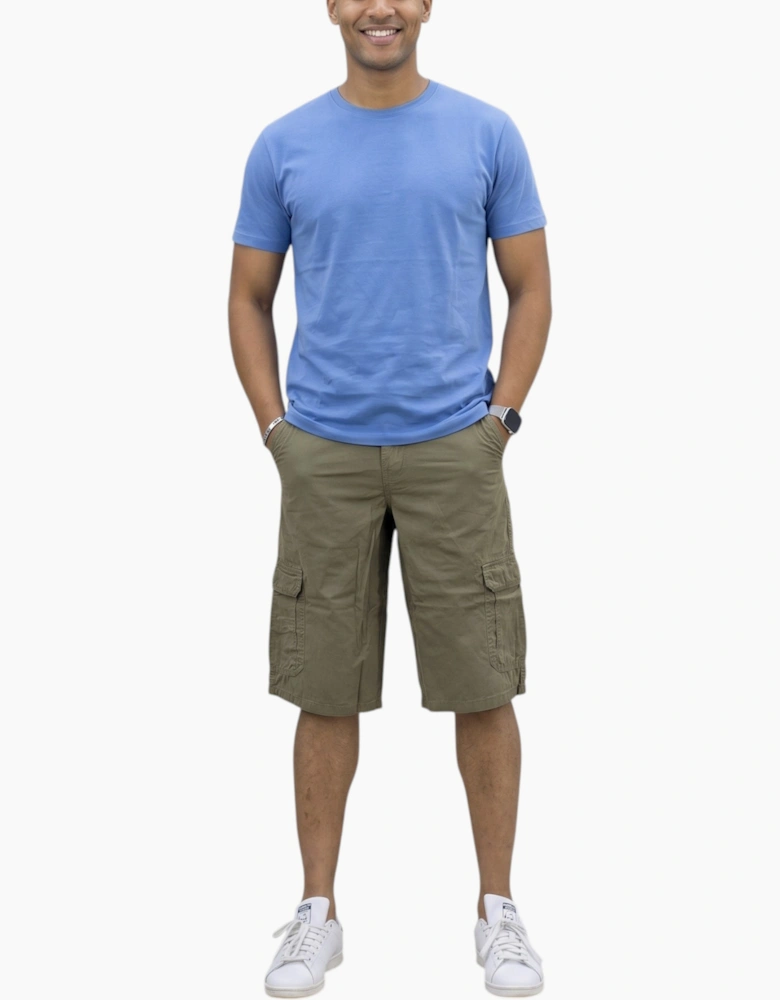 Mens Cargo Shorts Combat Multi Pocket Relaxed Fit Top