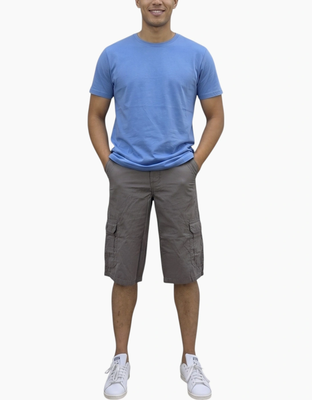 Mens Cargo Shorts Combat Multi Pocket Relaxed Fit Top
