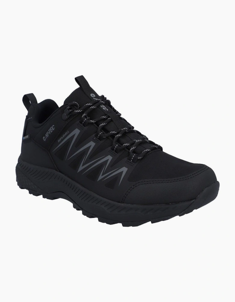 HI-TECH Stealth Low mens Waterproof walking shoe in black grey