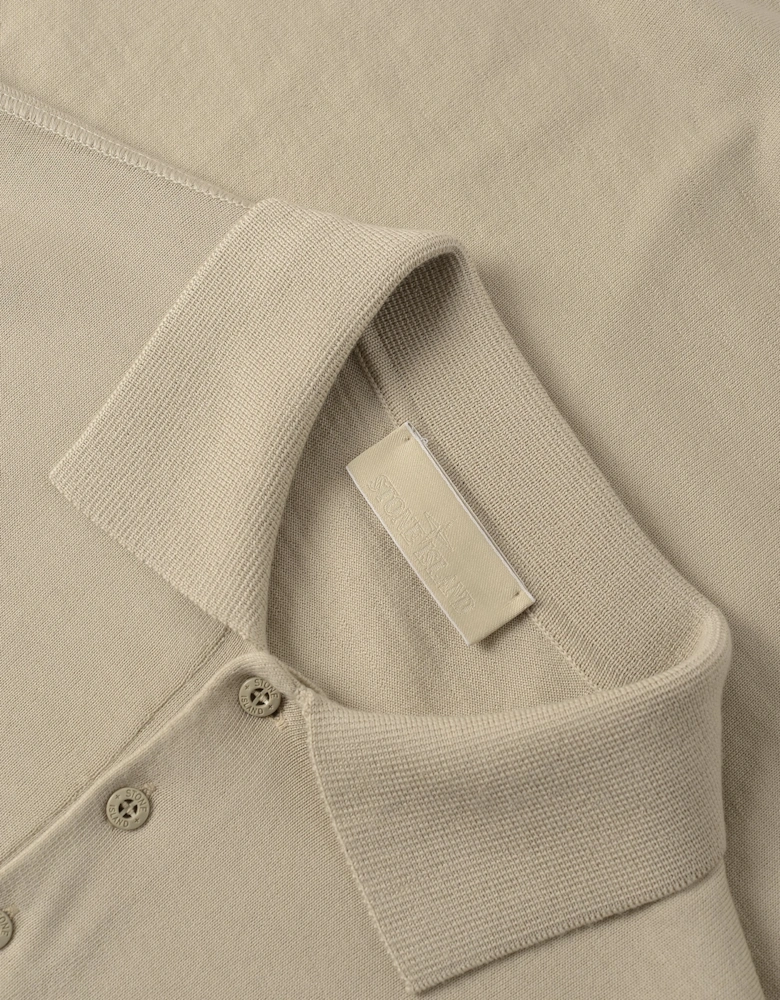 Ghost 5100076 Knitted Polo Beige