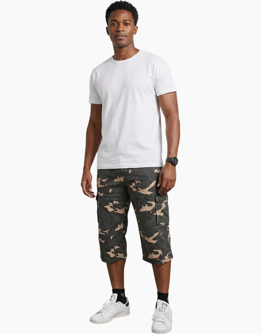 Mens Cargo Shorts Chino Pants Pocket Long Three Quarter, 6 of 5