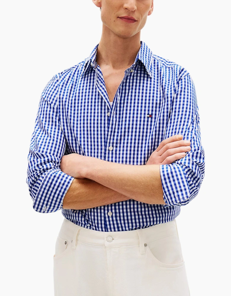 Tommy Hilfiger Mens Oxford Shirts Long Sleeve Cotton Top