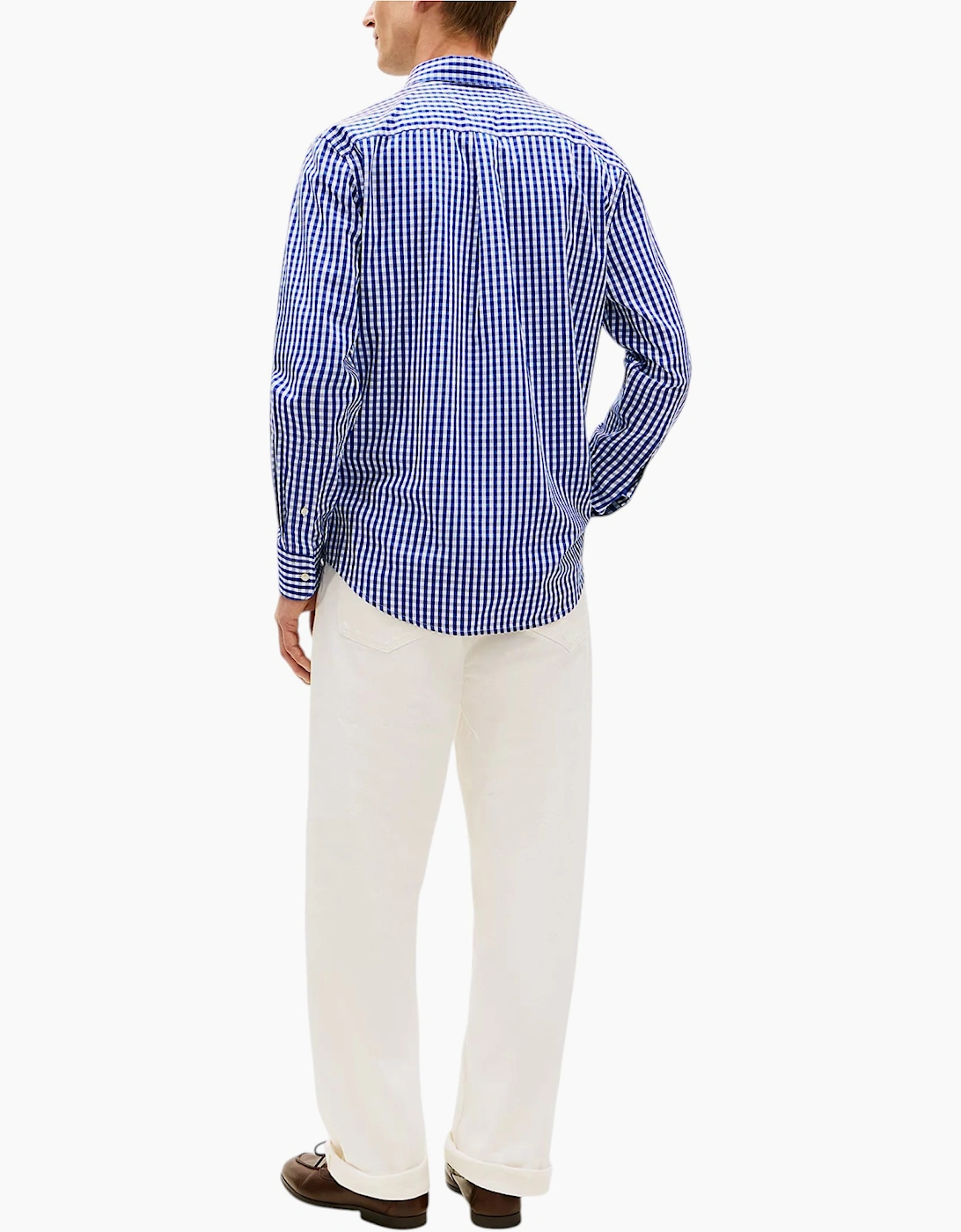 Tommy Hilfiger Mens Oxford Shirts Long Sleeve Cotton Top