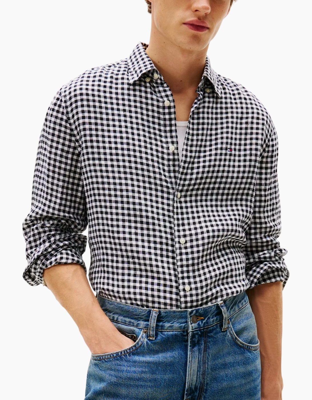 Tommy Hilfiger Mens Oxford Shirts Long Sleeve Cotton Top, 6 of 5