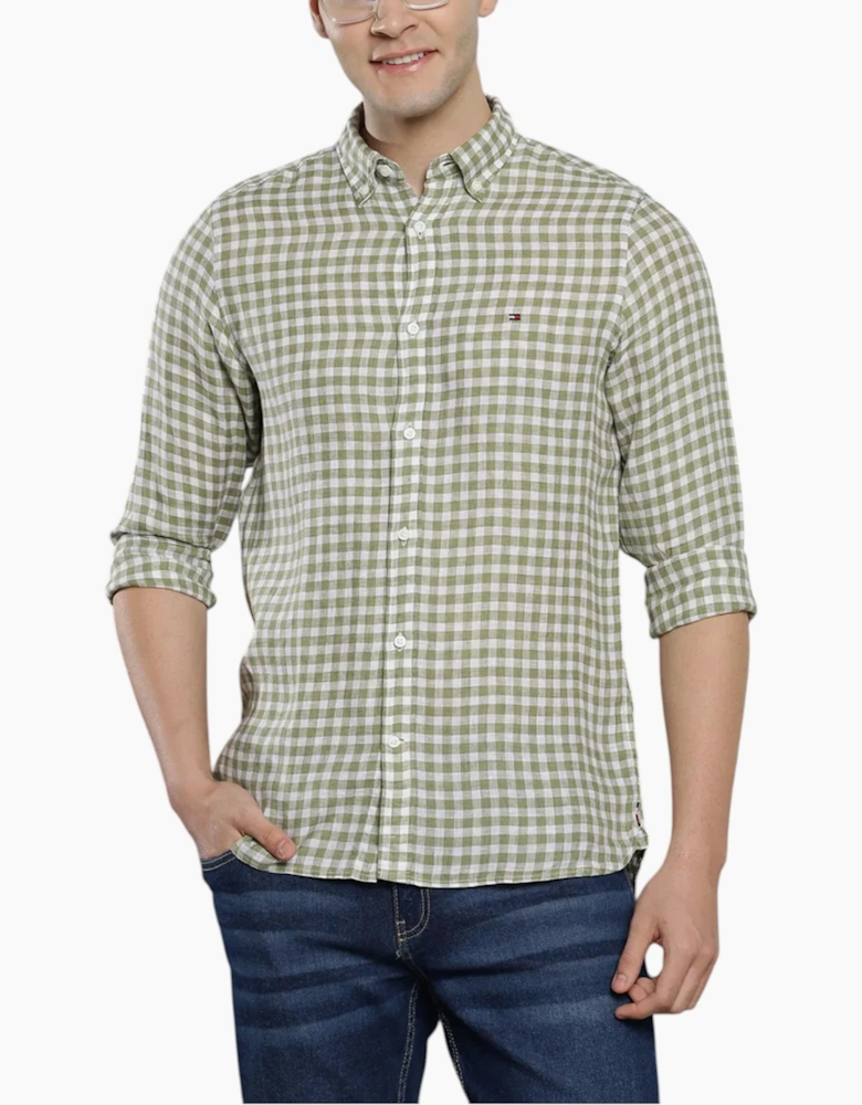 Tommy Hilfiger Mens Oxford Shirts Long Sleeve Cotton Top