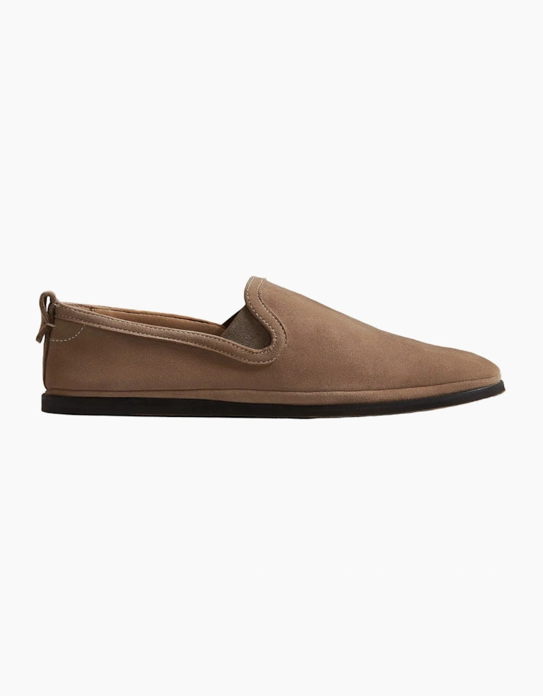 EZRA MENS TAUPE SUEDE LOAFER