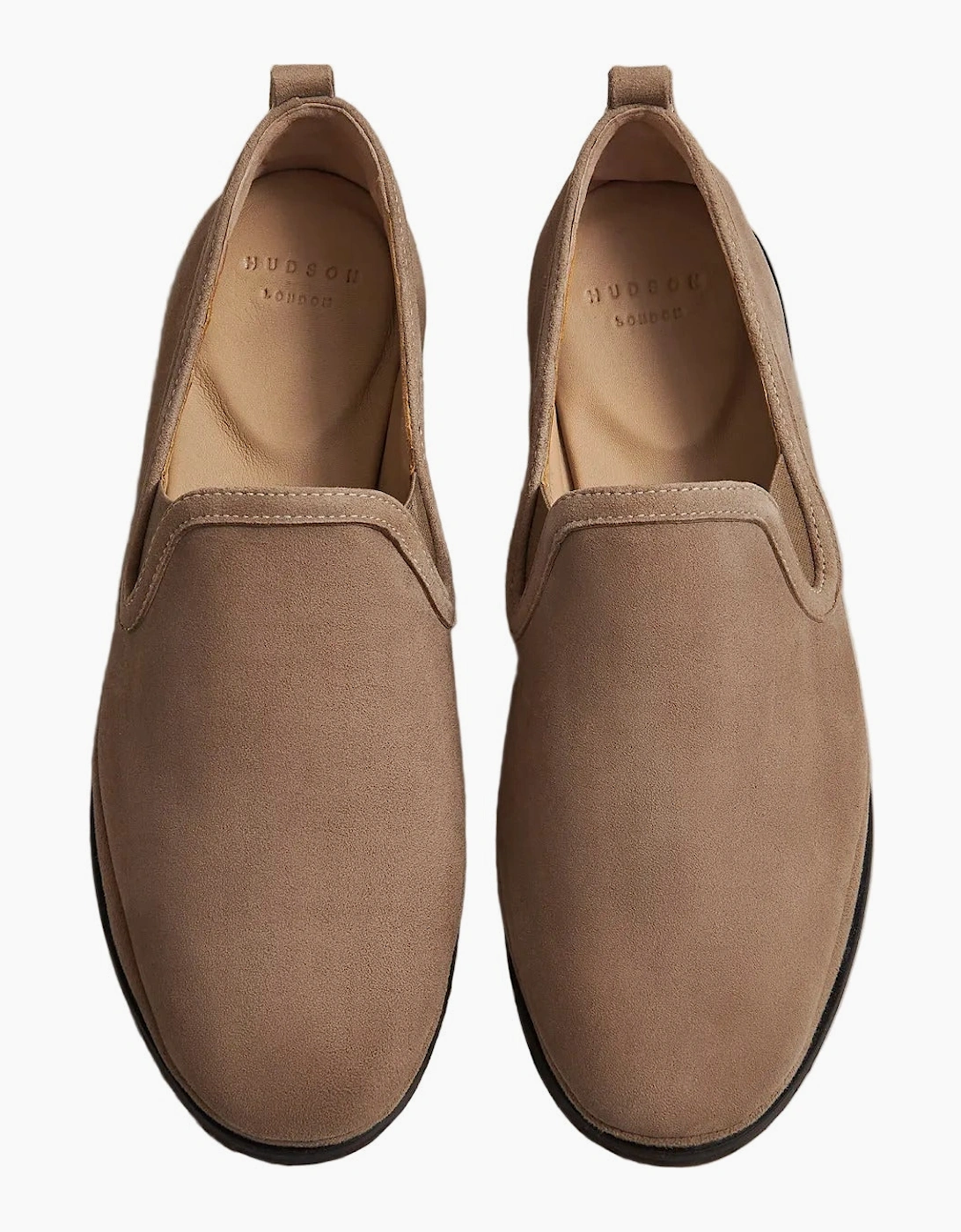 EZRA MENS TAUPE SUEDE LOAFER