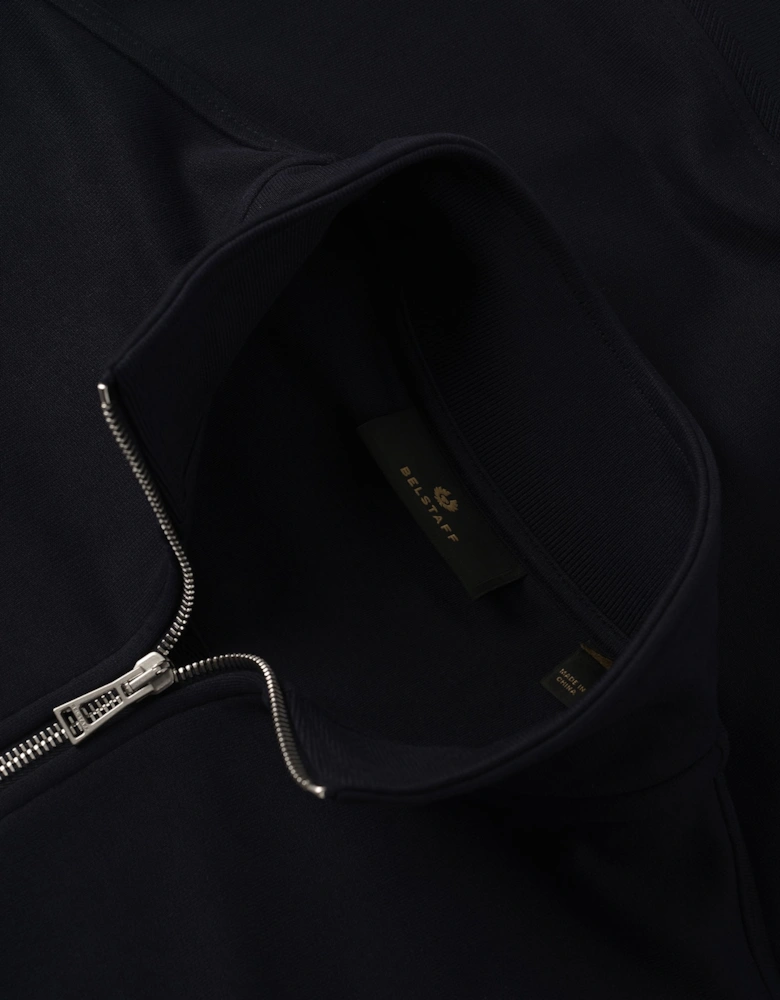 Patch Logo 1/4 Zip Sweatshirt Navy