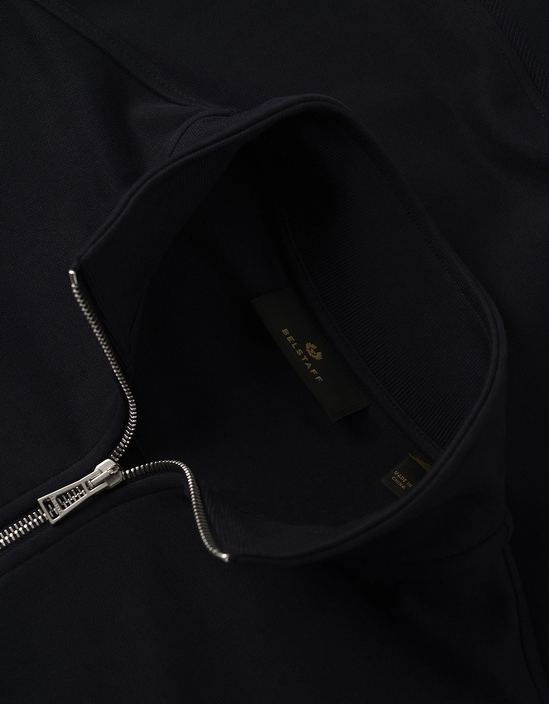 Patch Logo 1/4 Zip Sweatshirt Navy