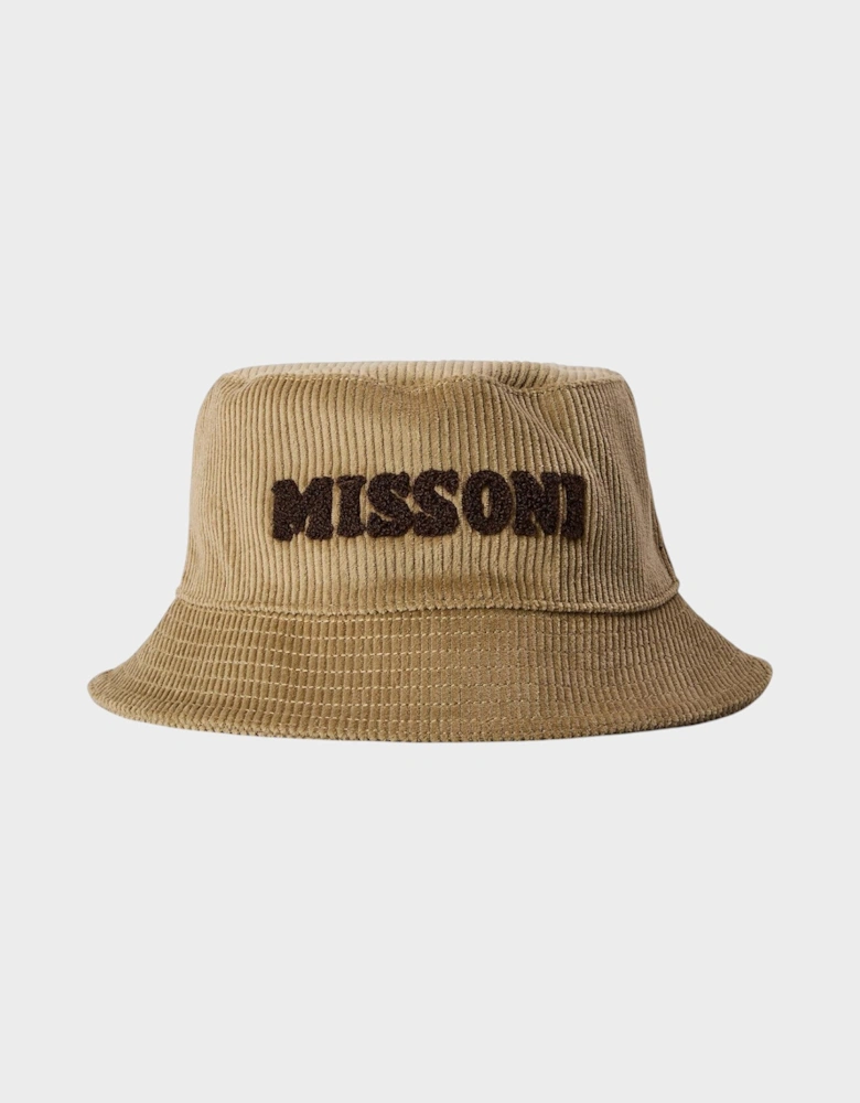 Corduroy Logo Bucket Hat Brown