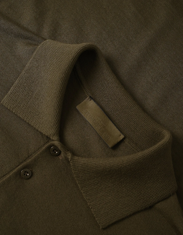 Ghost 5100076 Knitted Polo Green
