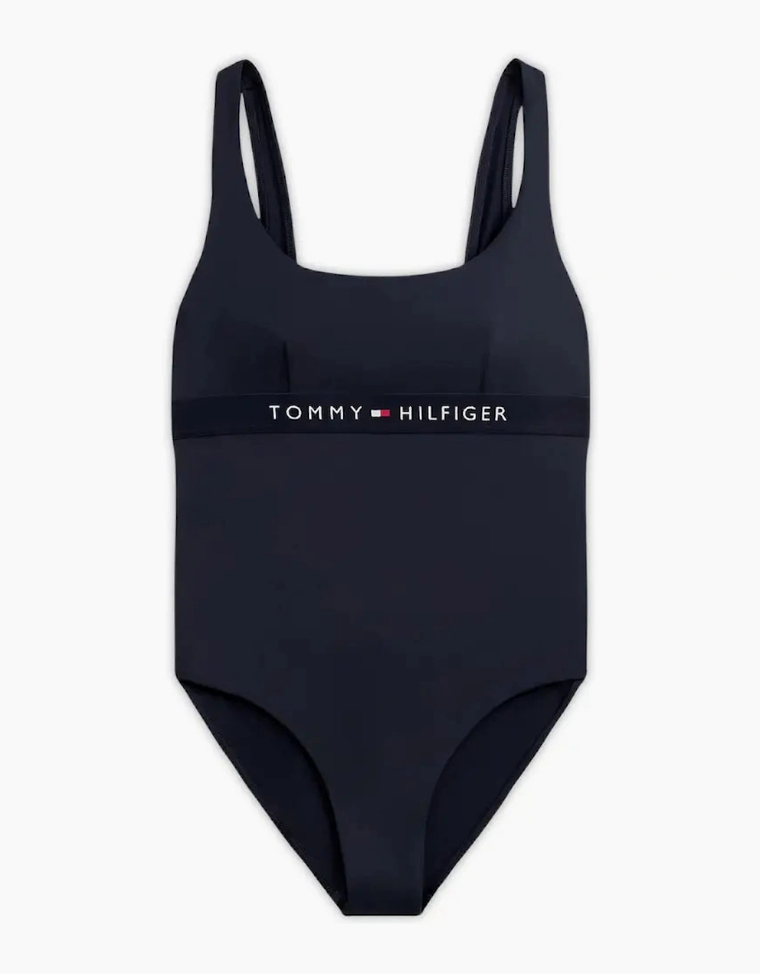 Logo Band One-Piece Swimsuit, Navy, 7 of 6