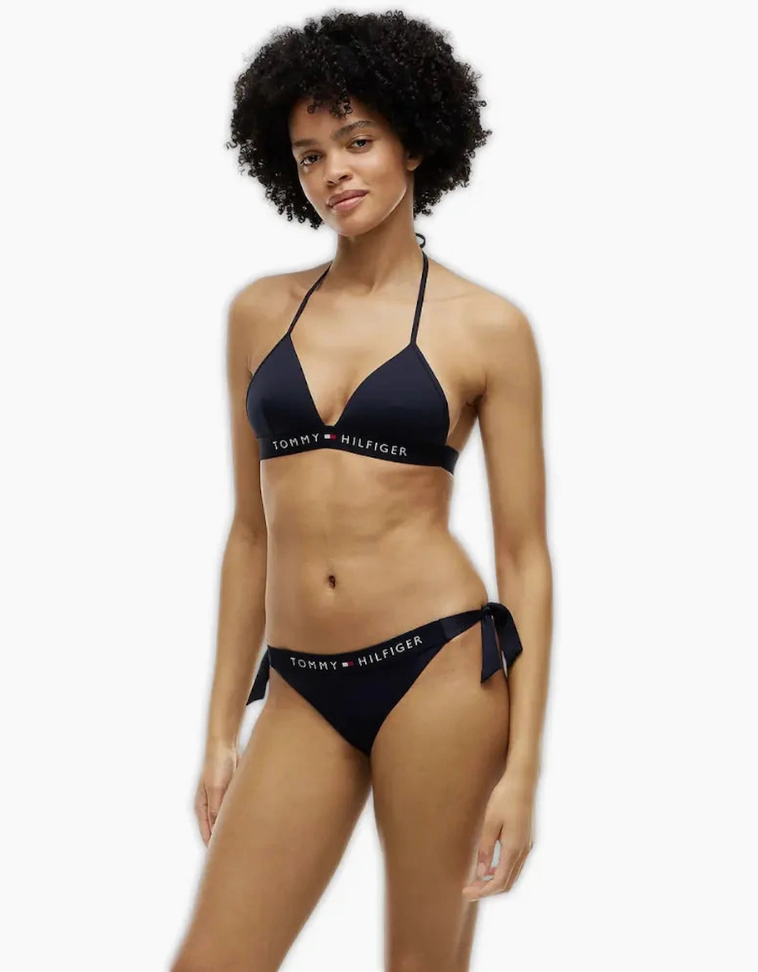 TH Original Cheeky Side-Tie Swim Bikini Bottoms, Navy