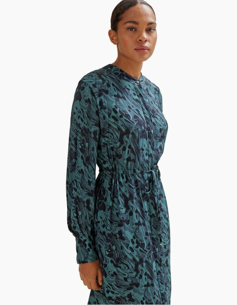 Collared Neck Midi Dress