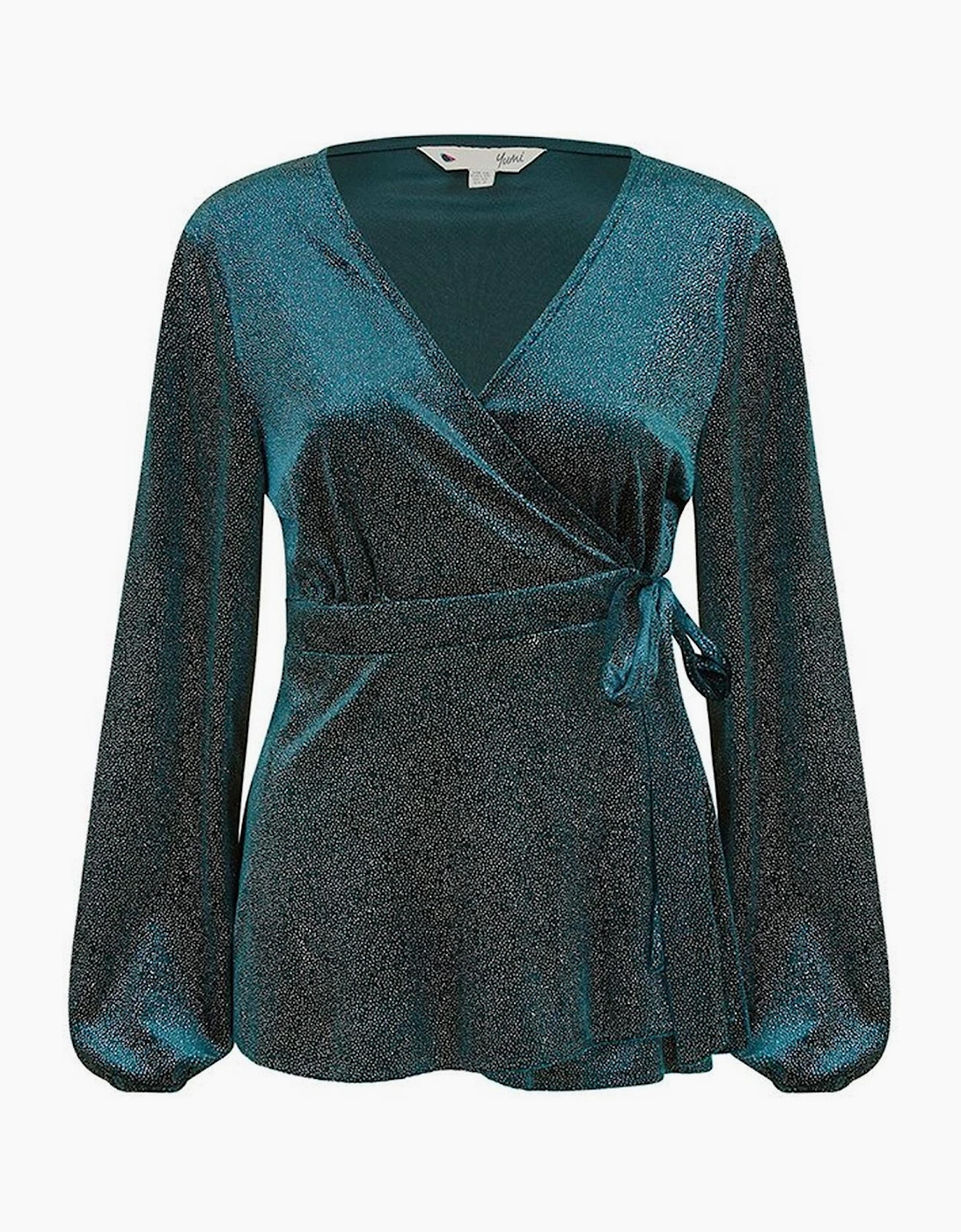Sparkle Velvet Wrap Blouse, 5 of 4