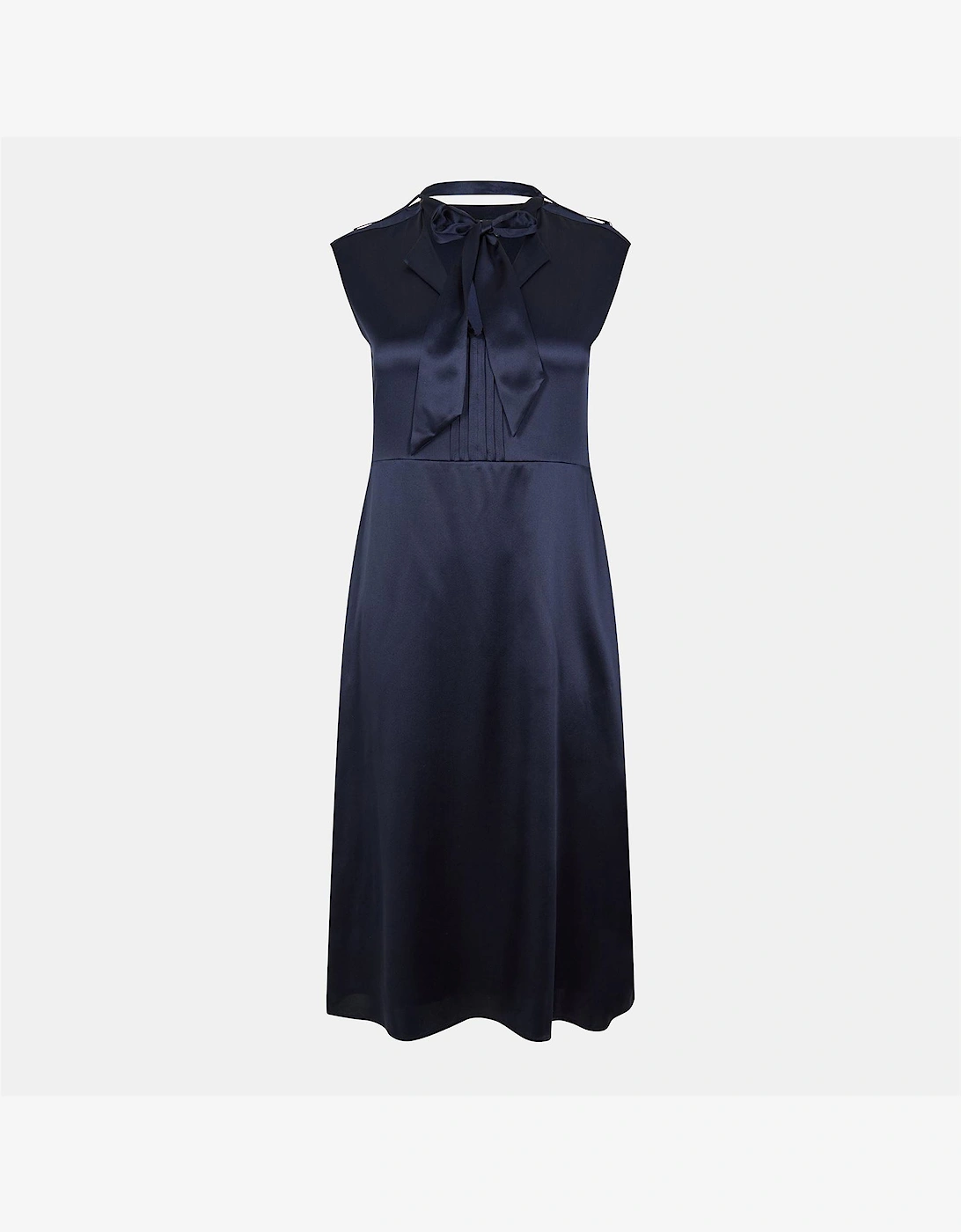 Tie Neck Mini Skater Dress