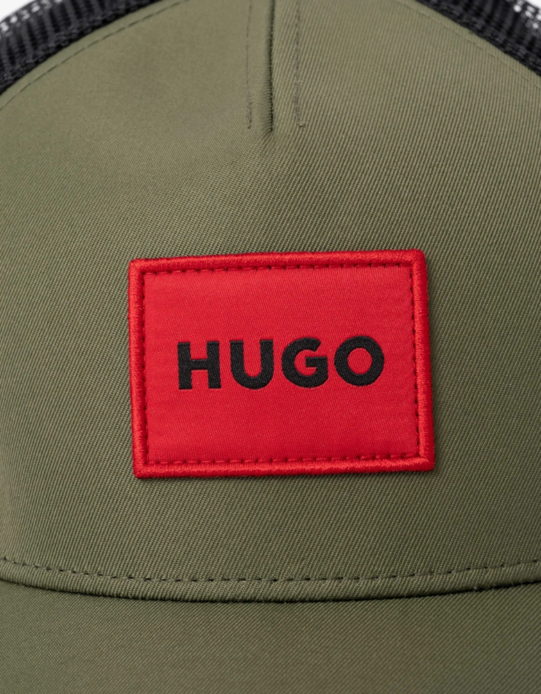 HUGO Kody Mens Logo Patch Cap - Open Green 388