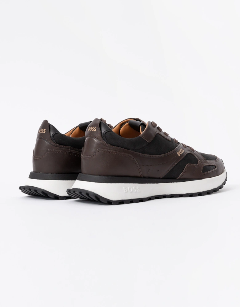 BOSS Orange Jonah Runn Mens Leather Trainers - Open Red 640