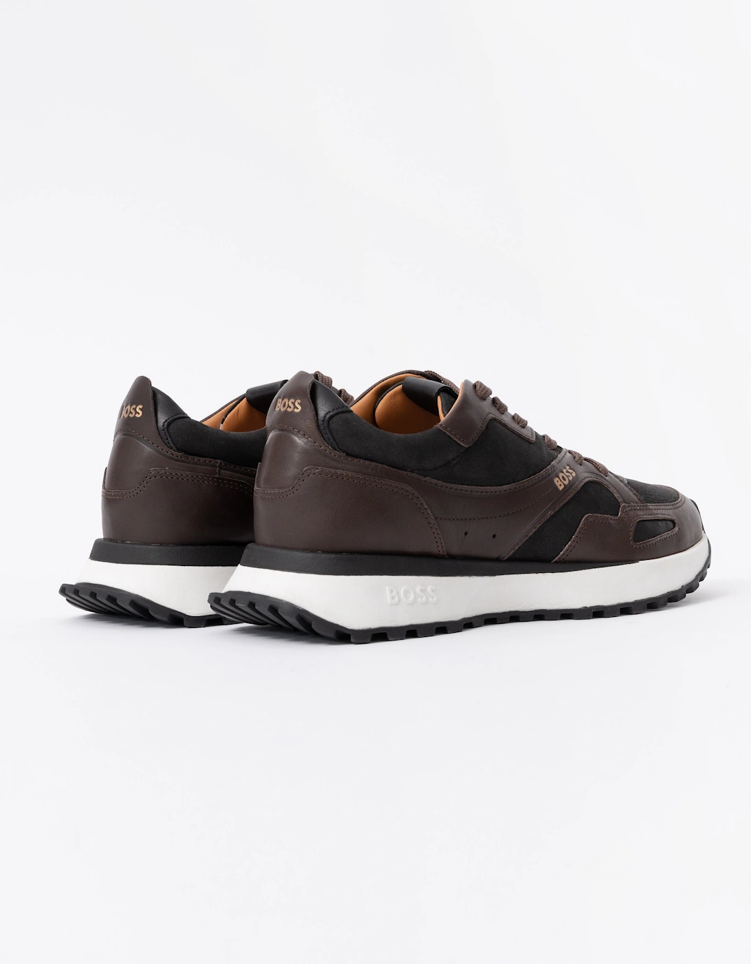 BOSS Orange Jonah Runn Mens Leather Trainers - Open Red 640
