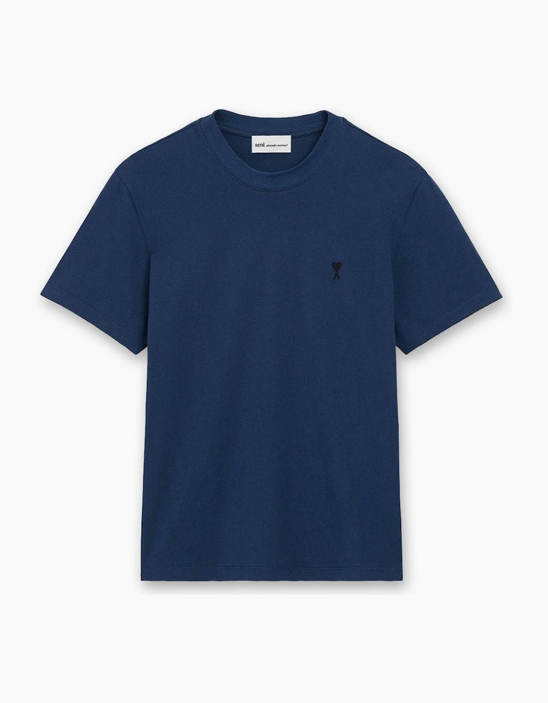 Mens AMI INK Blue 'Ami De Coeur' Light Cotton T-Shirt