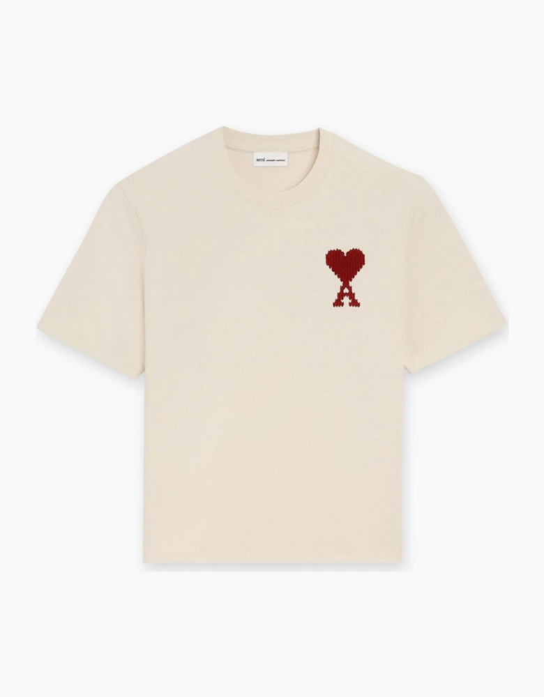 Men's Moonlight/Sunset Red Ami Paris 'Ami De Coeur' Heavy Cotton T-Shirt