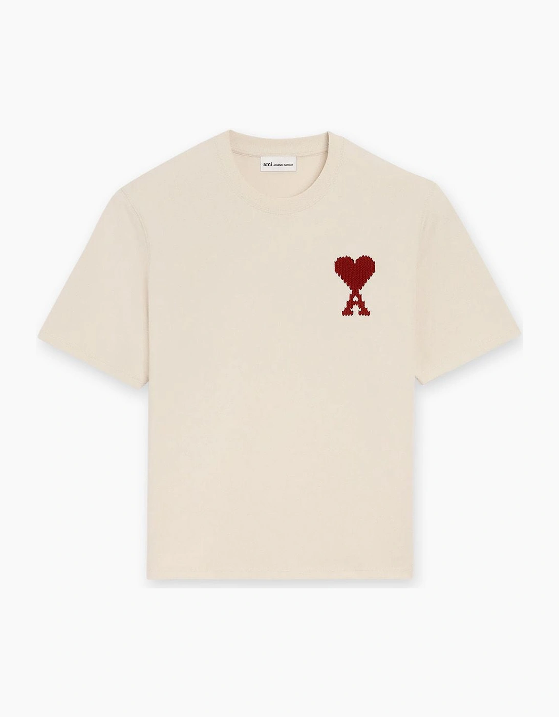 Men's Moonlight/Sunset Red Ami Paris 'Ami De Coeur' Heavy Cotton T-Shirt