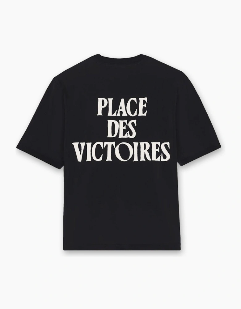 Men's AMI Black 'Ami De Coeur' Et Imprime Place Des Victoires Au Dos T-Shirt