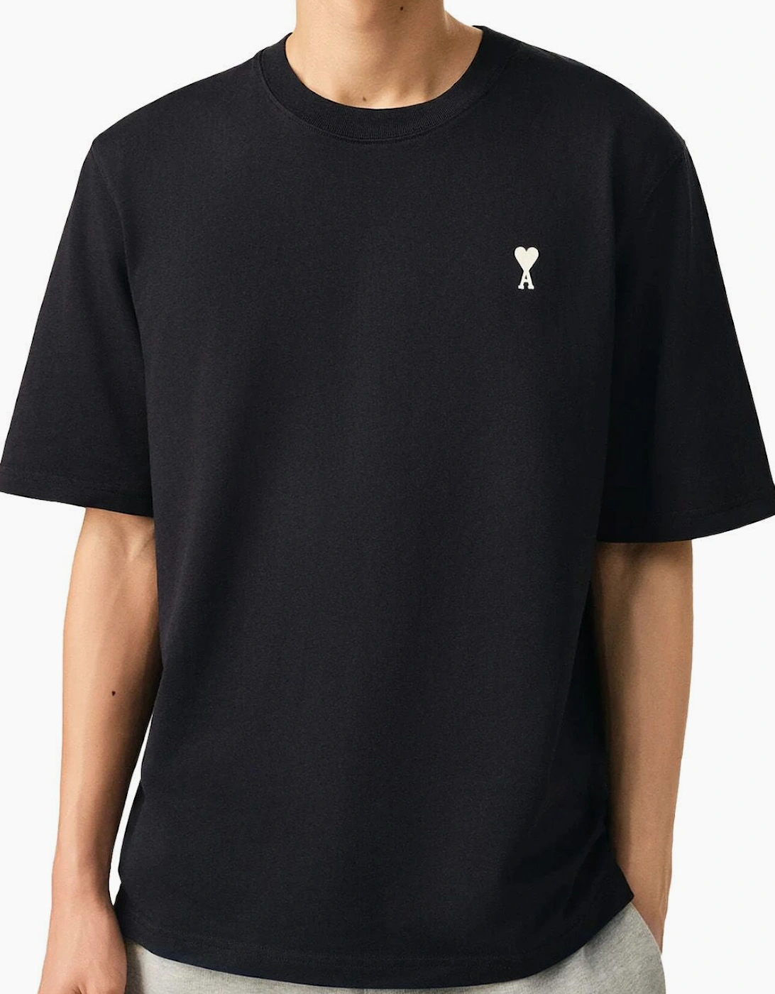 Men's AMI Black 'Ami De Coeur' Et Imprime Place Des Victoires Au Dos T-Shirt