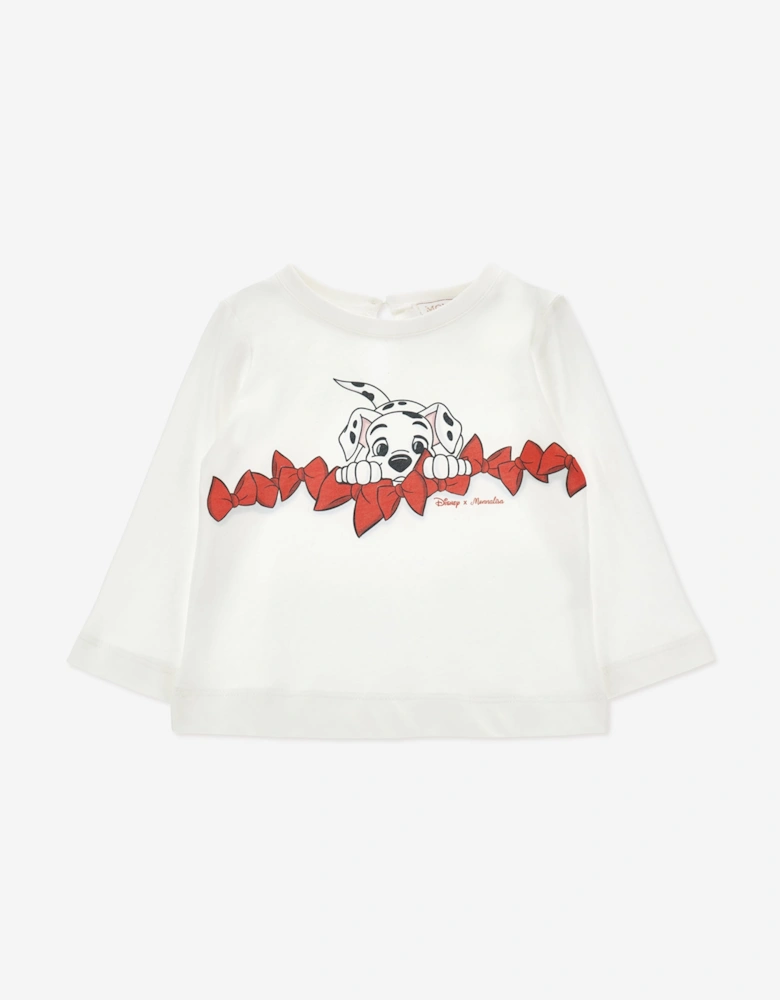 Monnalisa Baby Girls Disney 101 Dalmations T-Shirt in Ivory