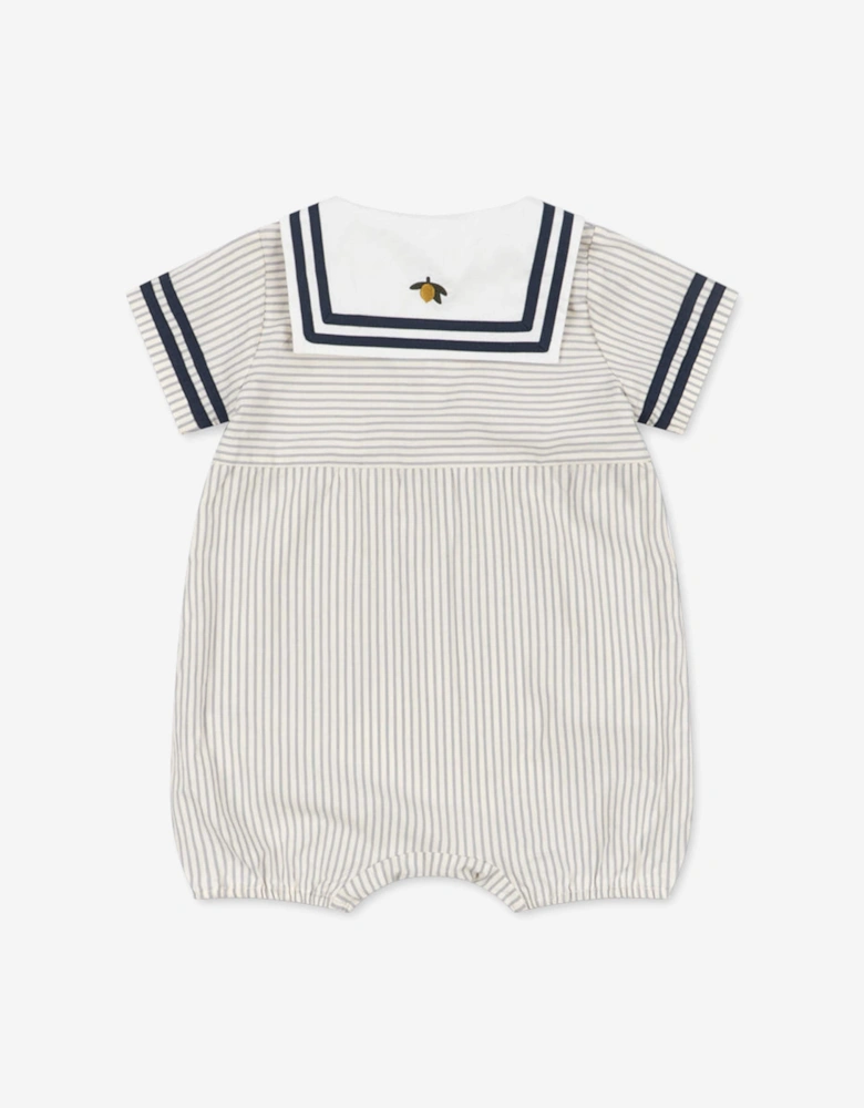 Konges Sløjd Baby Boys Allie Sailor Romper in White