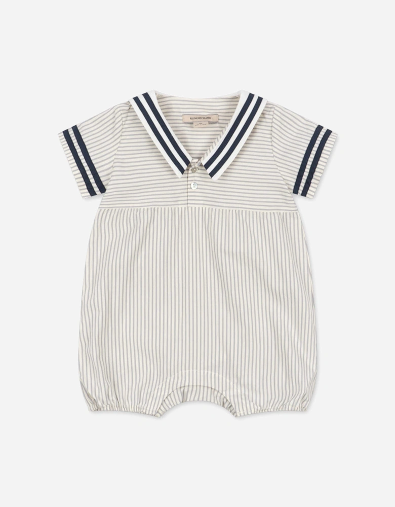 Konges Sløjd Baby Boys Allie Sailor Romper in White