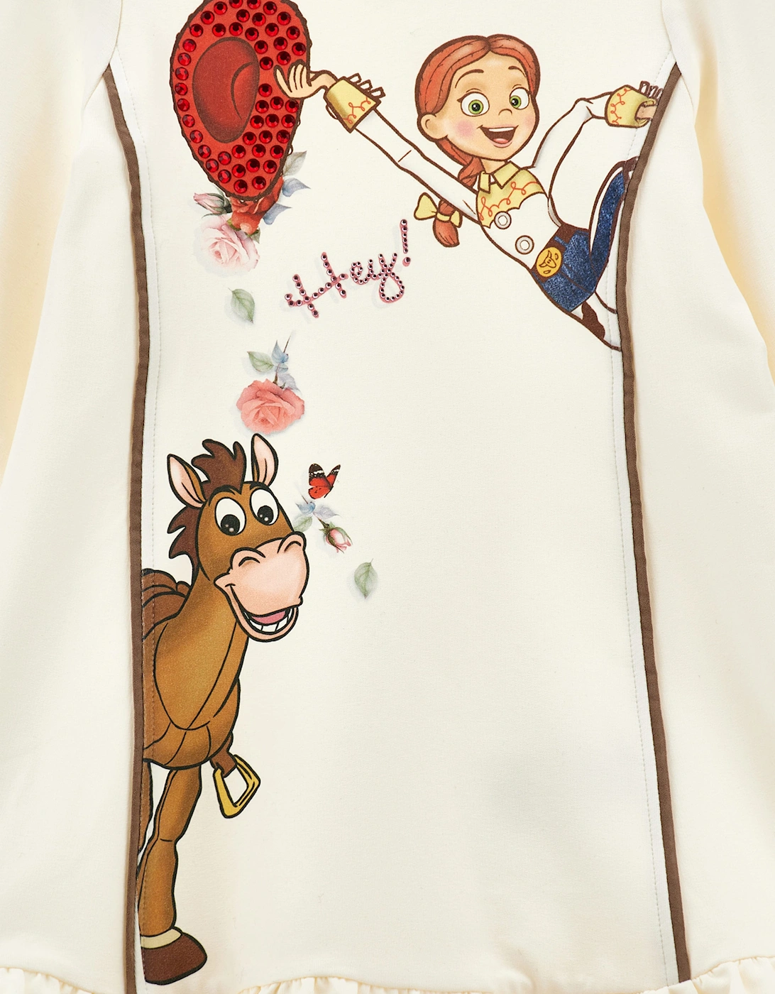 Monnalisa Girls Disney Jessie and Bullseye Sweater Dress in Ivory