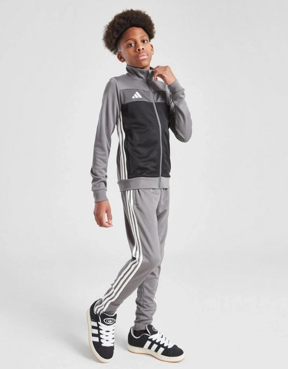Adidas Tiro Kids Full Zip Tracksuit Grey, 4 of 3