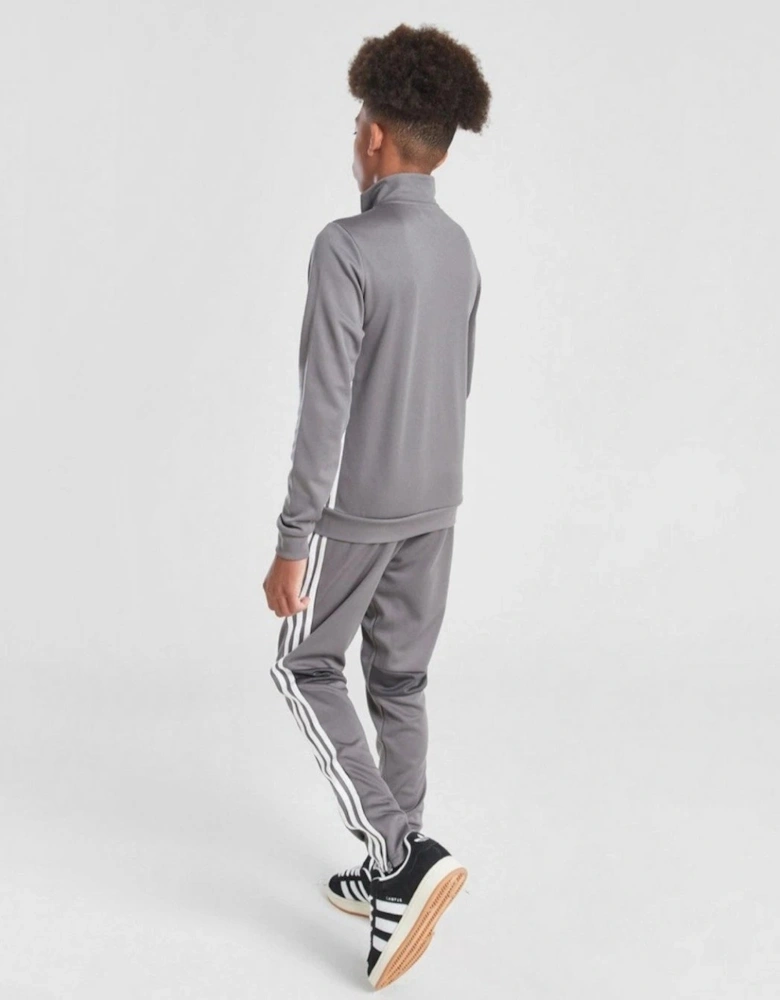 Adidas Tiro Kids Full Zip Tracksuit Grey