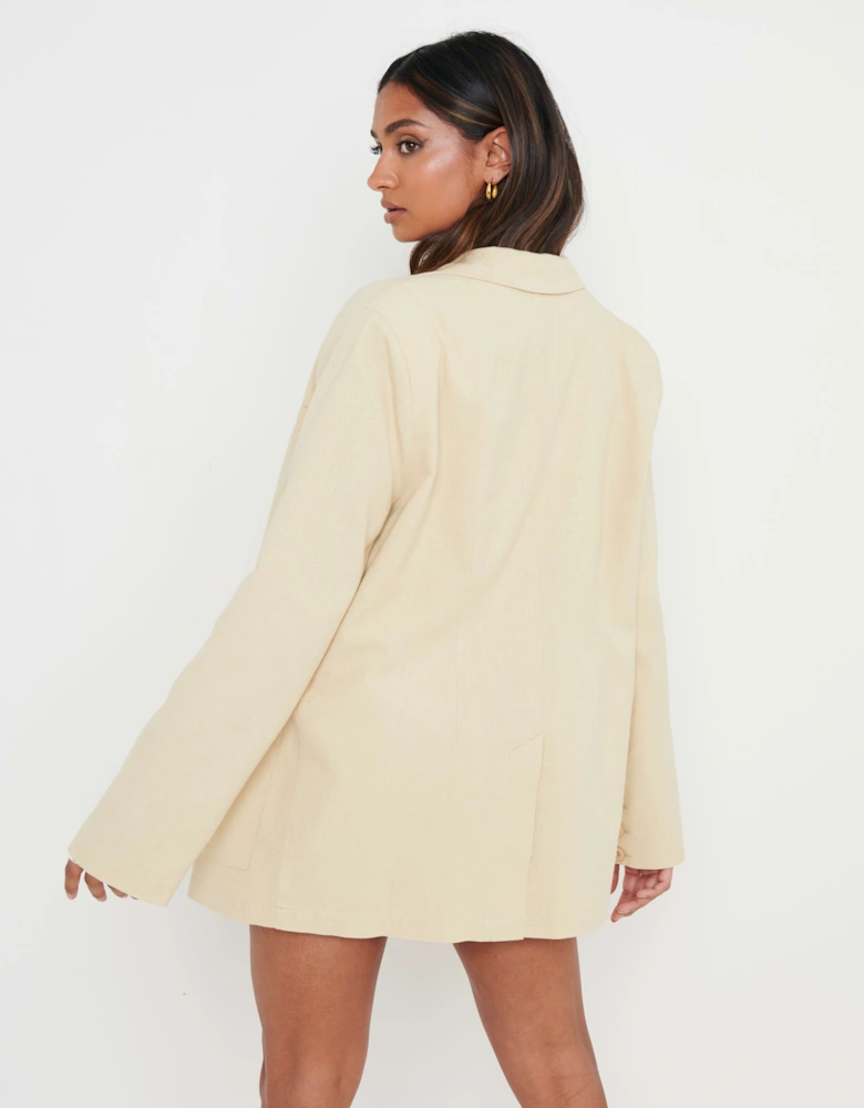 Dylan Dad Linen Blazer - Beige