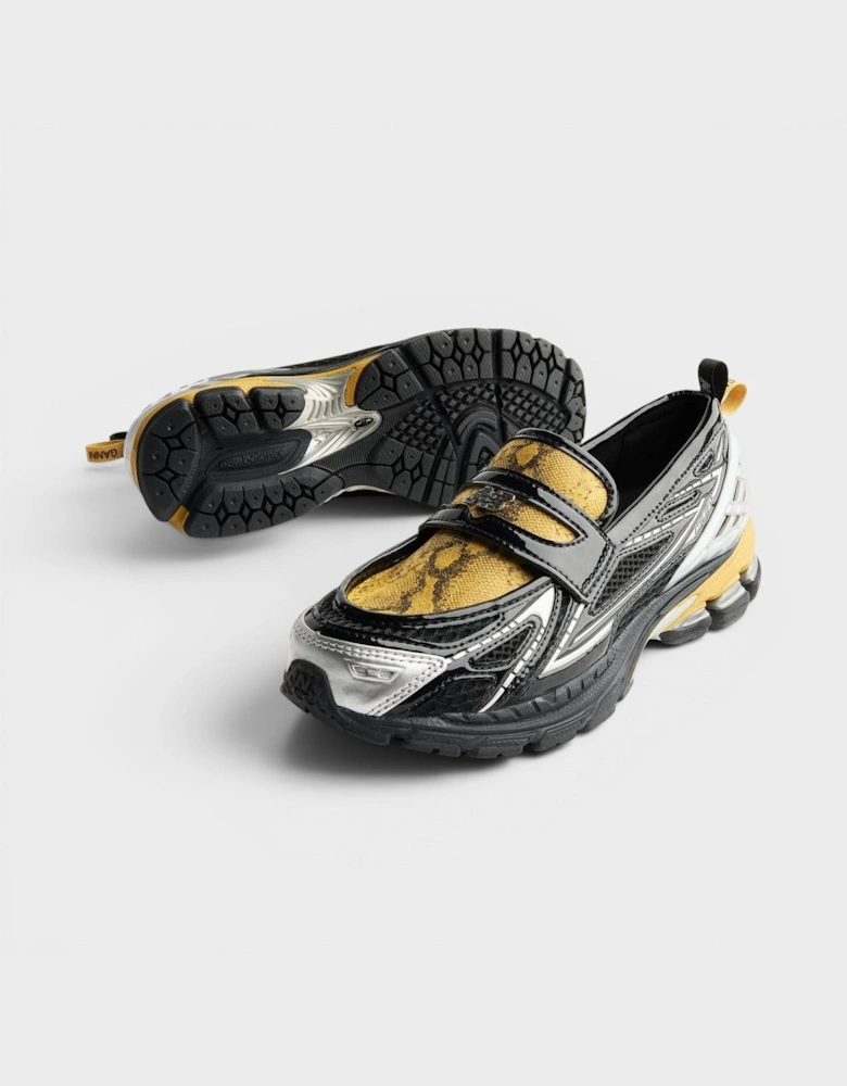 Ganni X New Balance Snake Print 1906L Loafer Sneakers