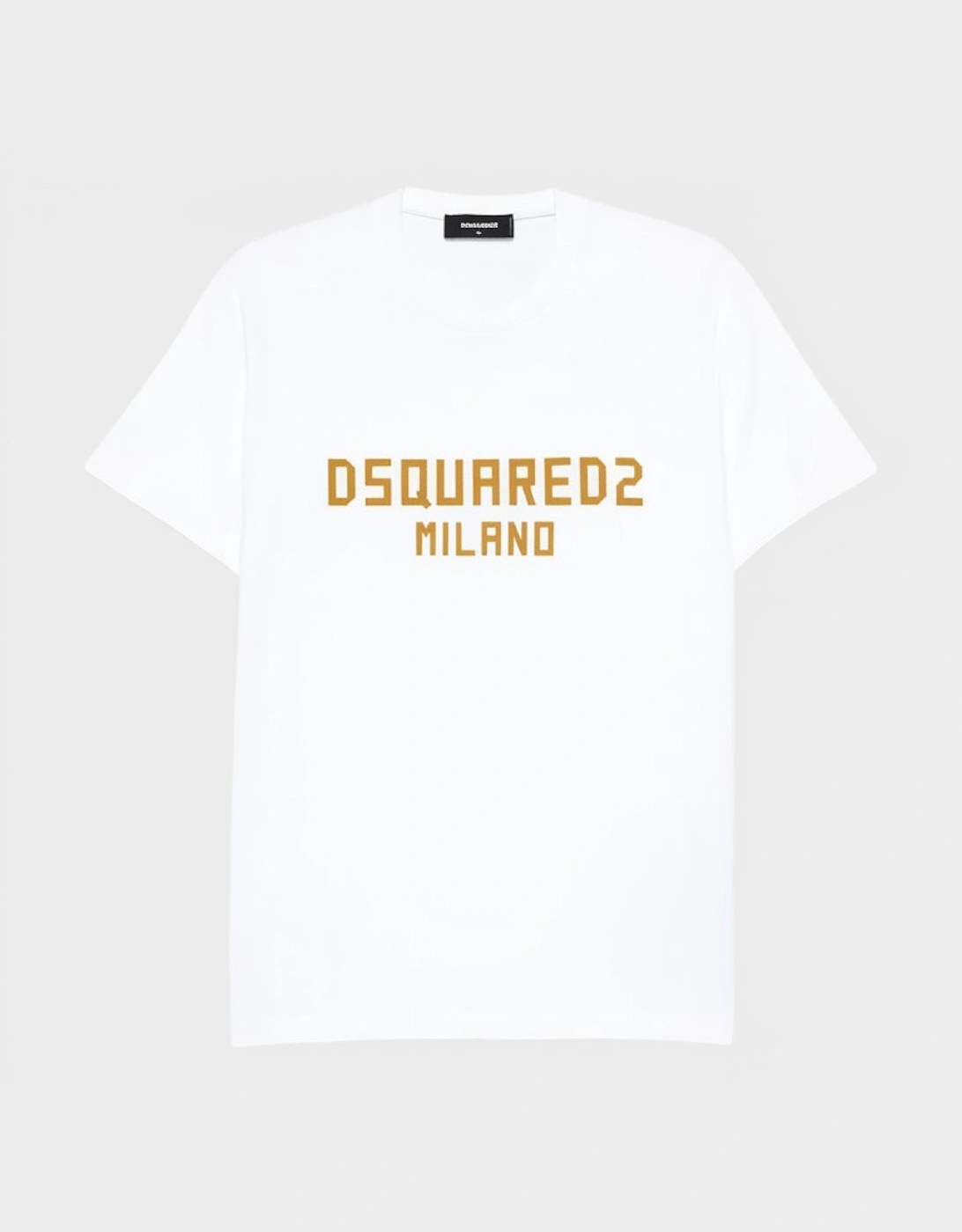 Milano Logo T-Shirt Print White Ochre
