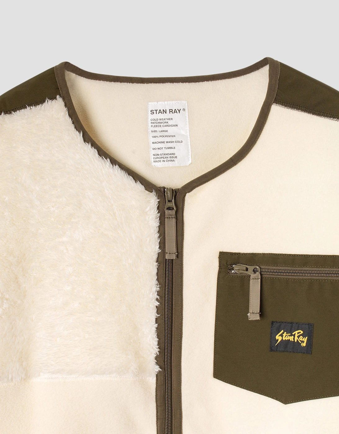 Patchwork Fleece Cardigan 